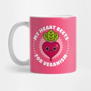 My Heart Beets for Veganism - Cute Beet Pun Mug